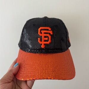 PINK Victoria’s Secret New Era Sequin San Francisco Giants Cap - EUC
